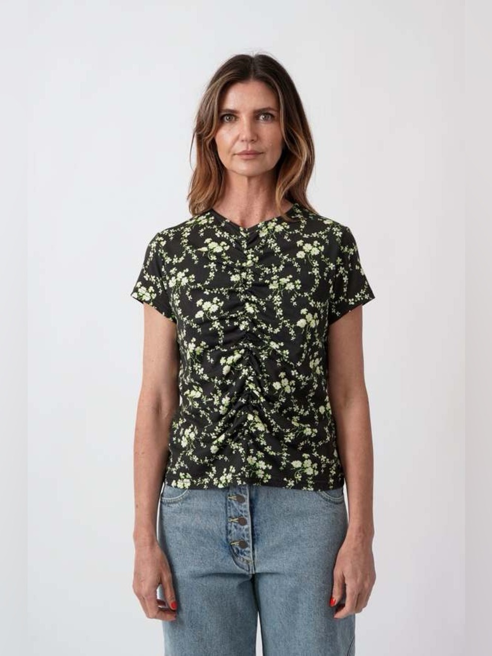 No.6 Tara Top Women’s Size Medium In Black Floral